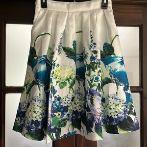 Floral flared midi skirt